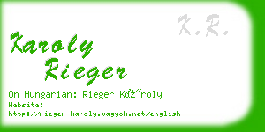 karoly rieger business card